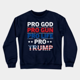 Trump 2024 American Flag Vintage Crewneck Sweatshirt